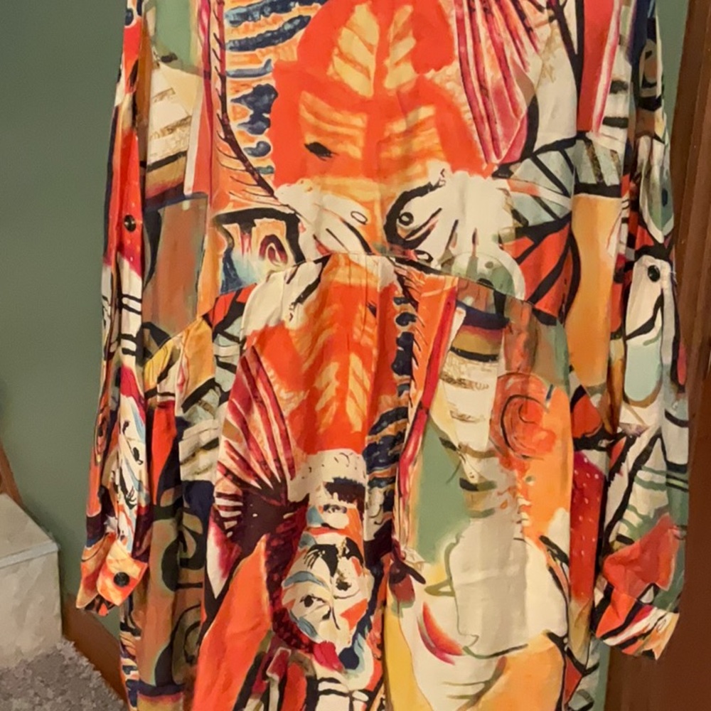 Colorful Abstract Print Dress - Picture 4 of 5